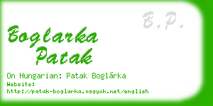 boglarka patak business card